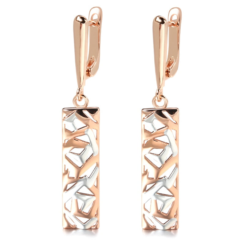 Square Wide Drop Earrings