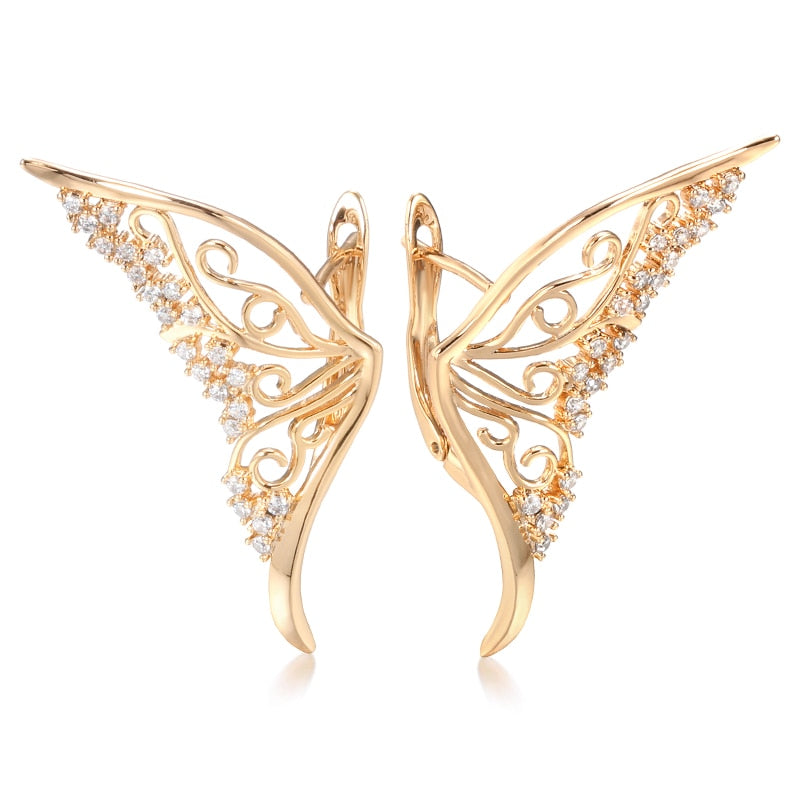 Rose Gold Hollow Butterfly Earring