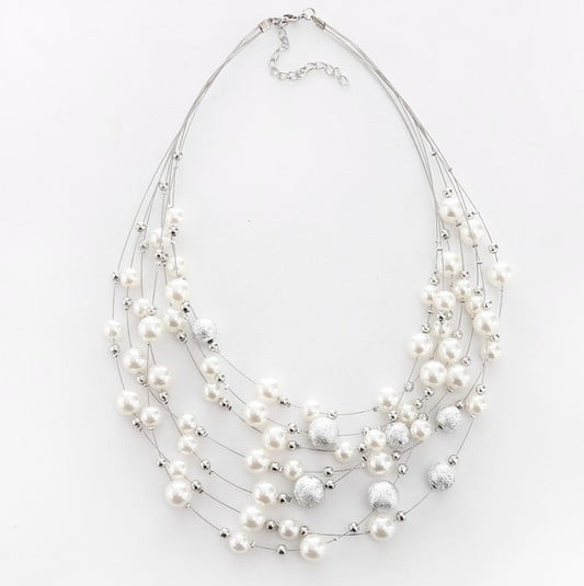 multi layers Pearl Necklaces