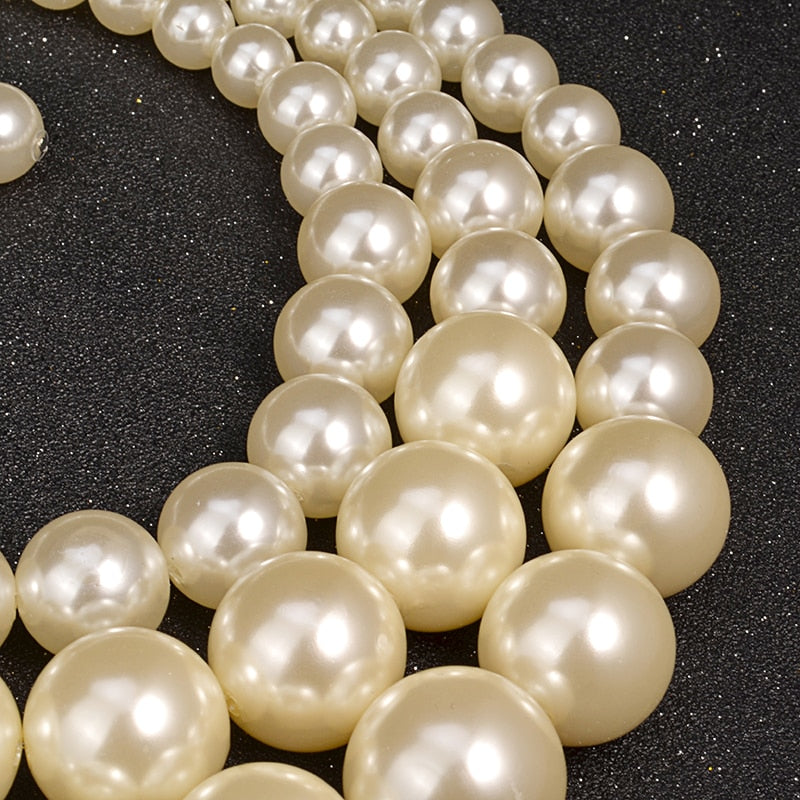 Big Pearl Jewelry Bridal Necklace Sets