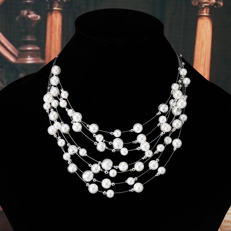 multi layers Pearl Necklaces