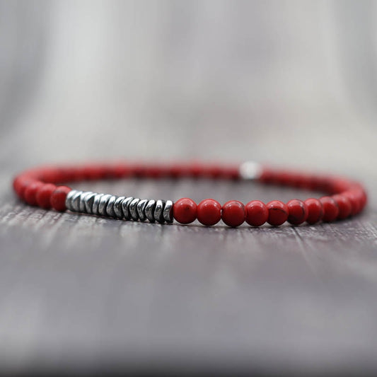 Small Beads Red Turquoise Stone Bracelet