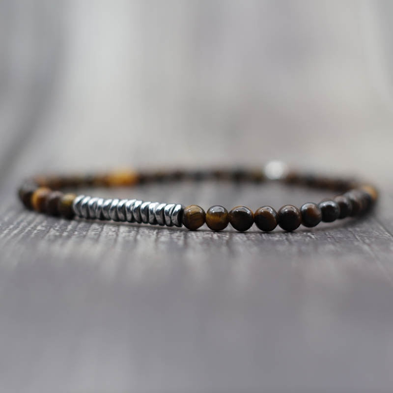 4mm Small Beads Tiger Eye Stone Bracelet