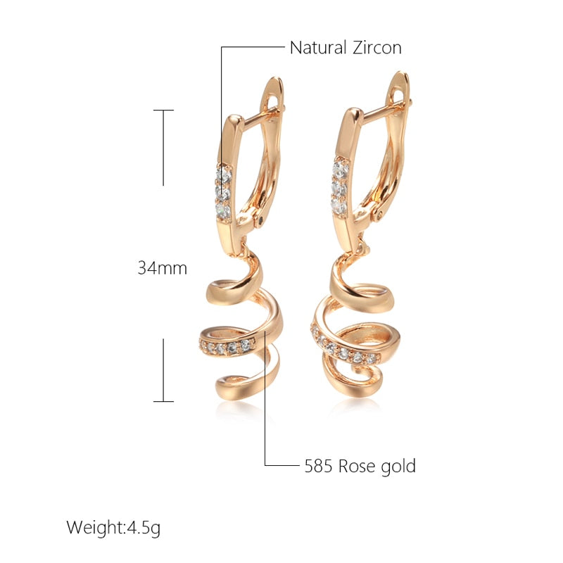 Rose Gold Drop Earrings