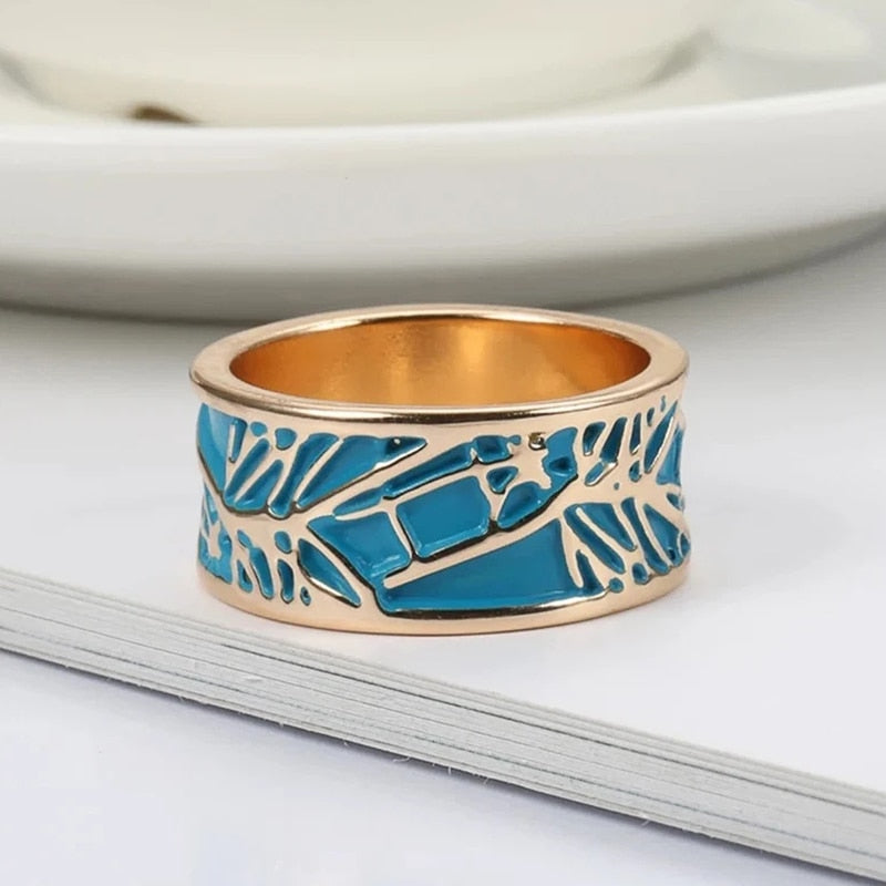 Blue Enamel Finger-ring