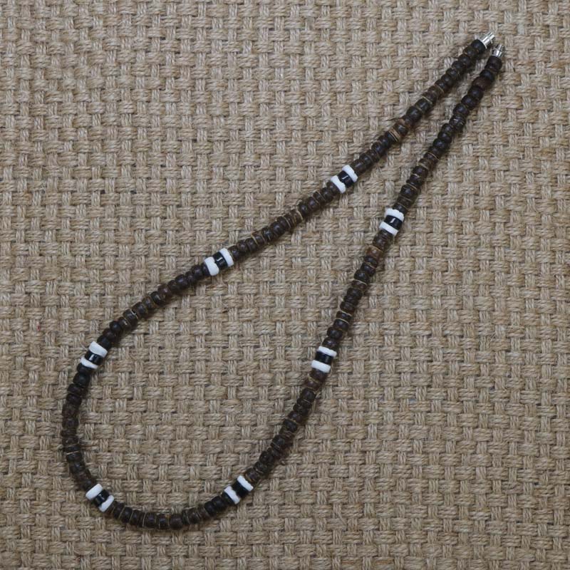 Natural Coconut Shell Surfer Necklace