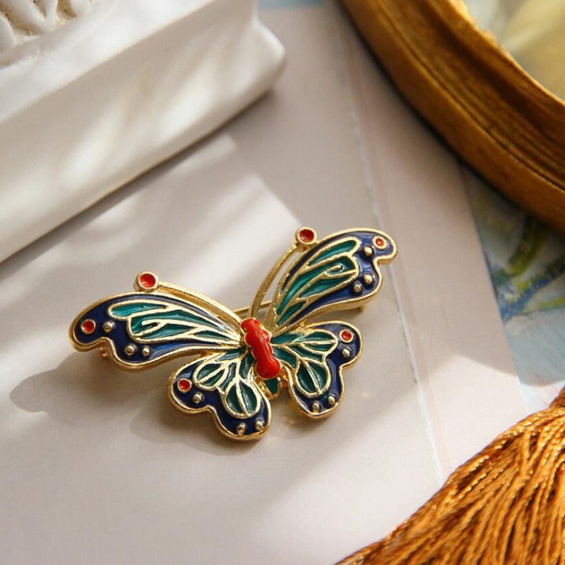 green Butterfly Brooch