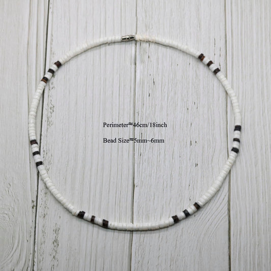 Natural Coconut Shell Surfer Necklace