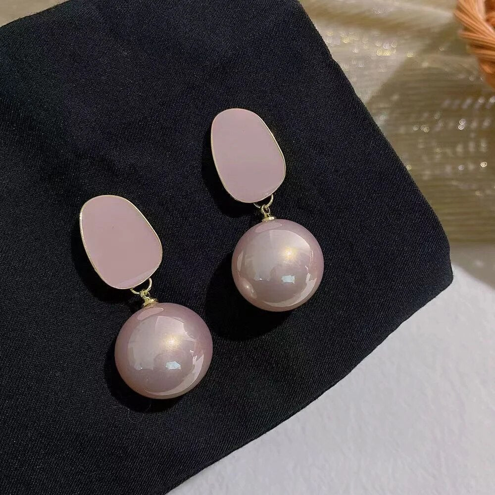 Big Fine Elegance Pearl Earrings For Women