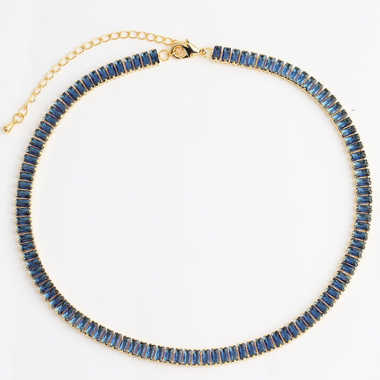 blue CZ Necklace