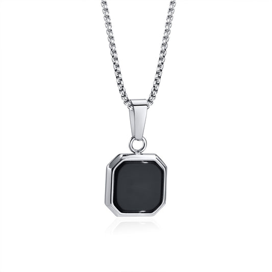 Stylish Silver Color Square Necklace