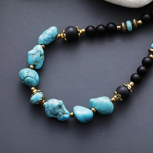 Boho Turquoise Gemstones Necklace