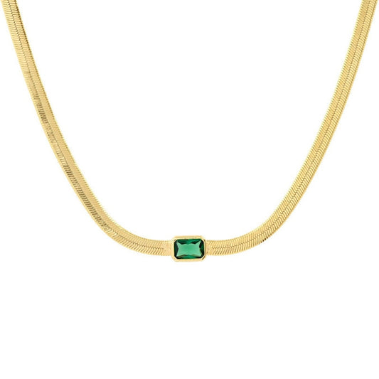 Green Cubic Zirconia necklace