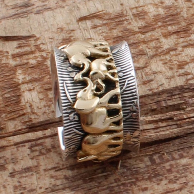 Fashion Jewelry Gold Plated Elephant Rings