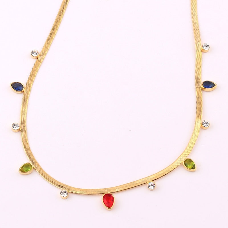 multicolor Cubic Zirconia  Necklace