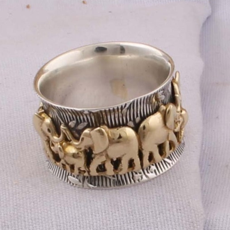 Fashion Jewelry Gold Plated Elephant Rings