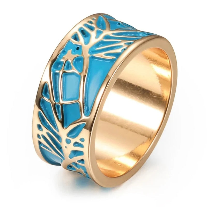 Blue Enamel Finger-ring