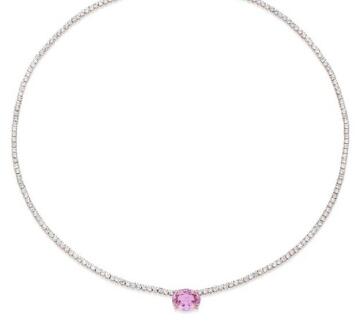 Pink Cubic Zirconia necklace