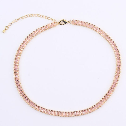 Pink CZ Necklace