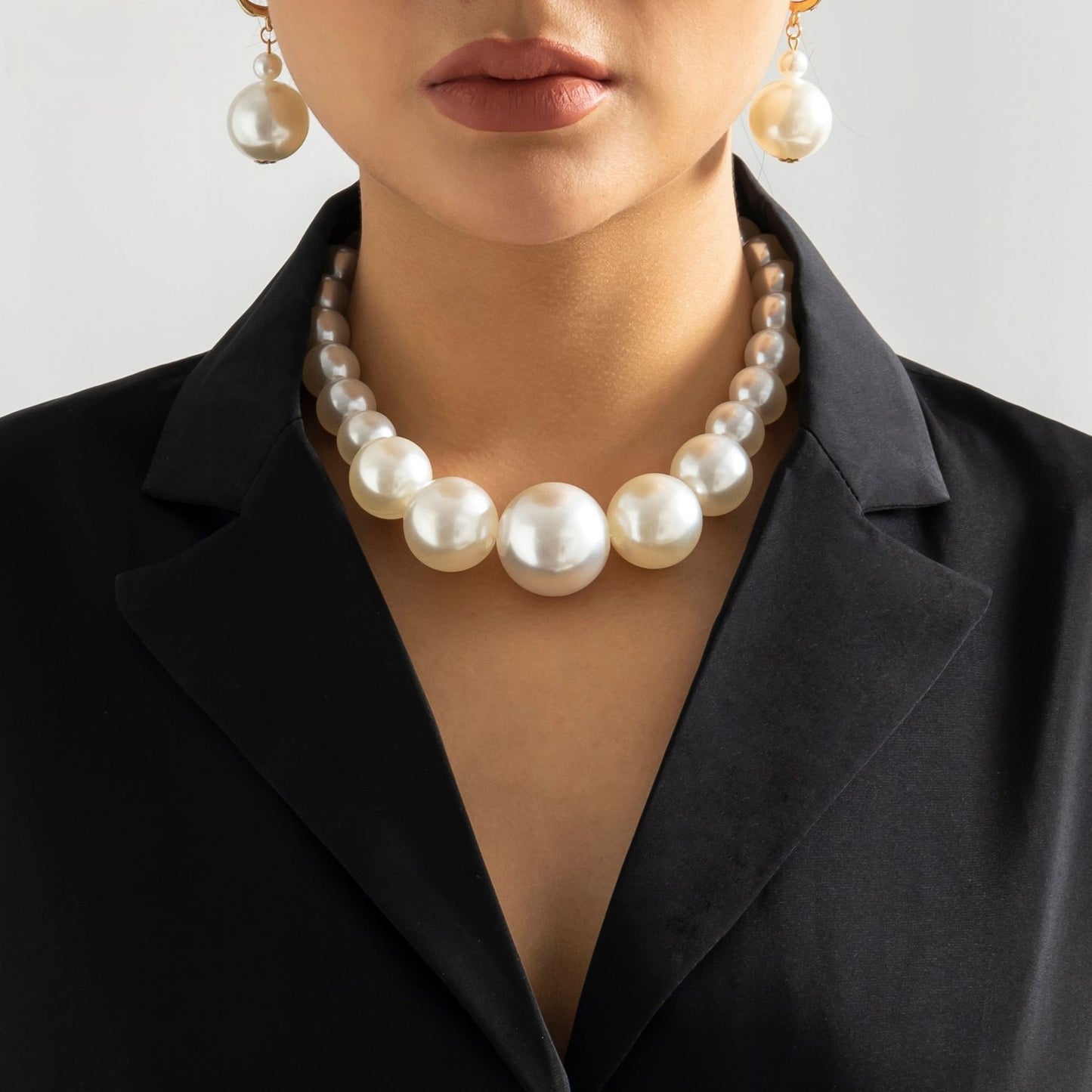 Big Pearl Jewelry Bridal Necklace Sets