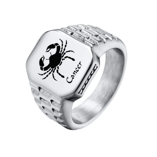 Zodiac Signet Rings for Men