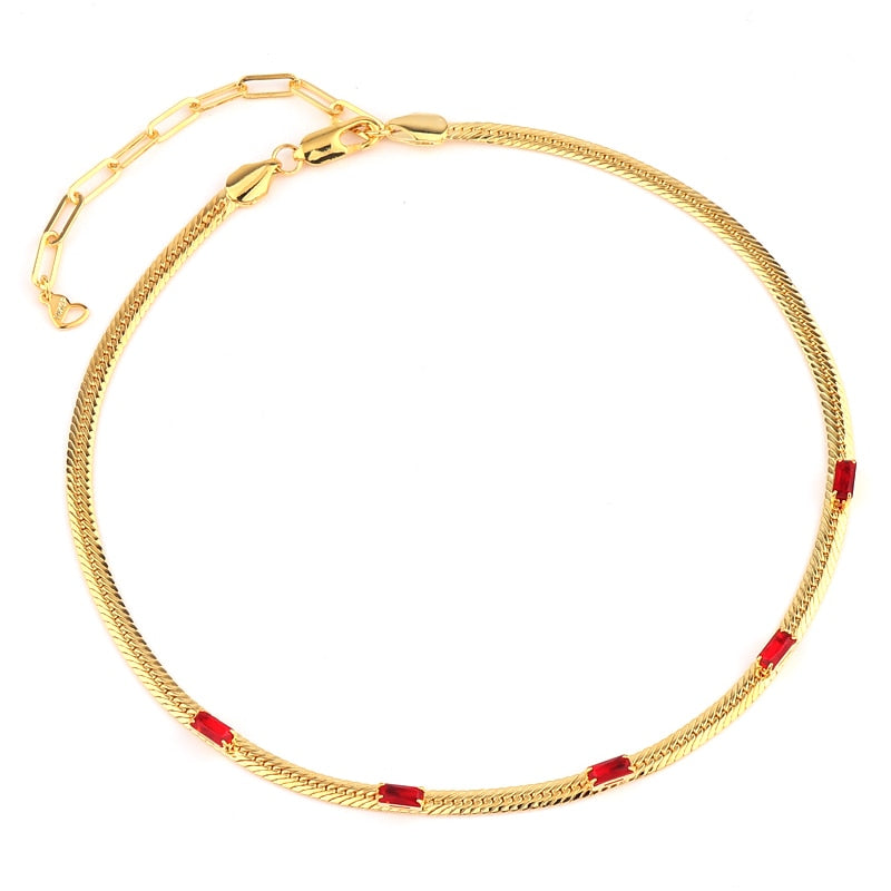 Red CZ necklace