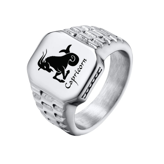 Zodiac Signet Rings for Men