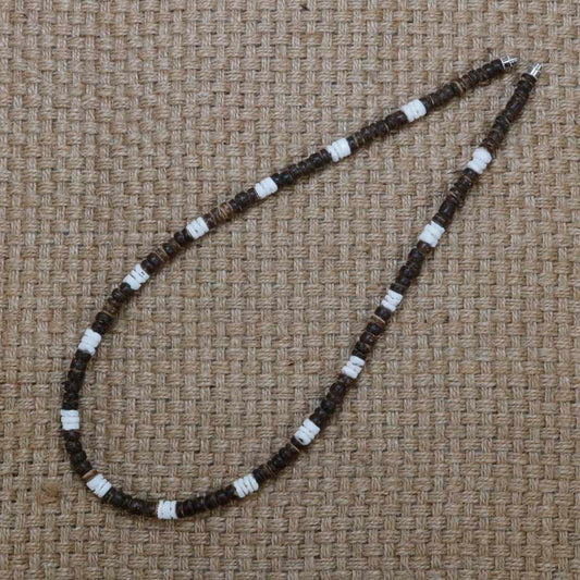 Natural Coconut Shell Surfer Necklace