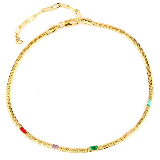 multicolor Cubic Zirconia necklace