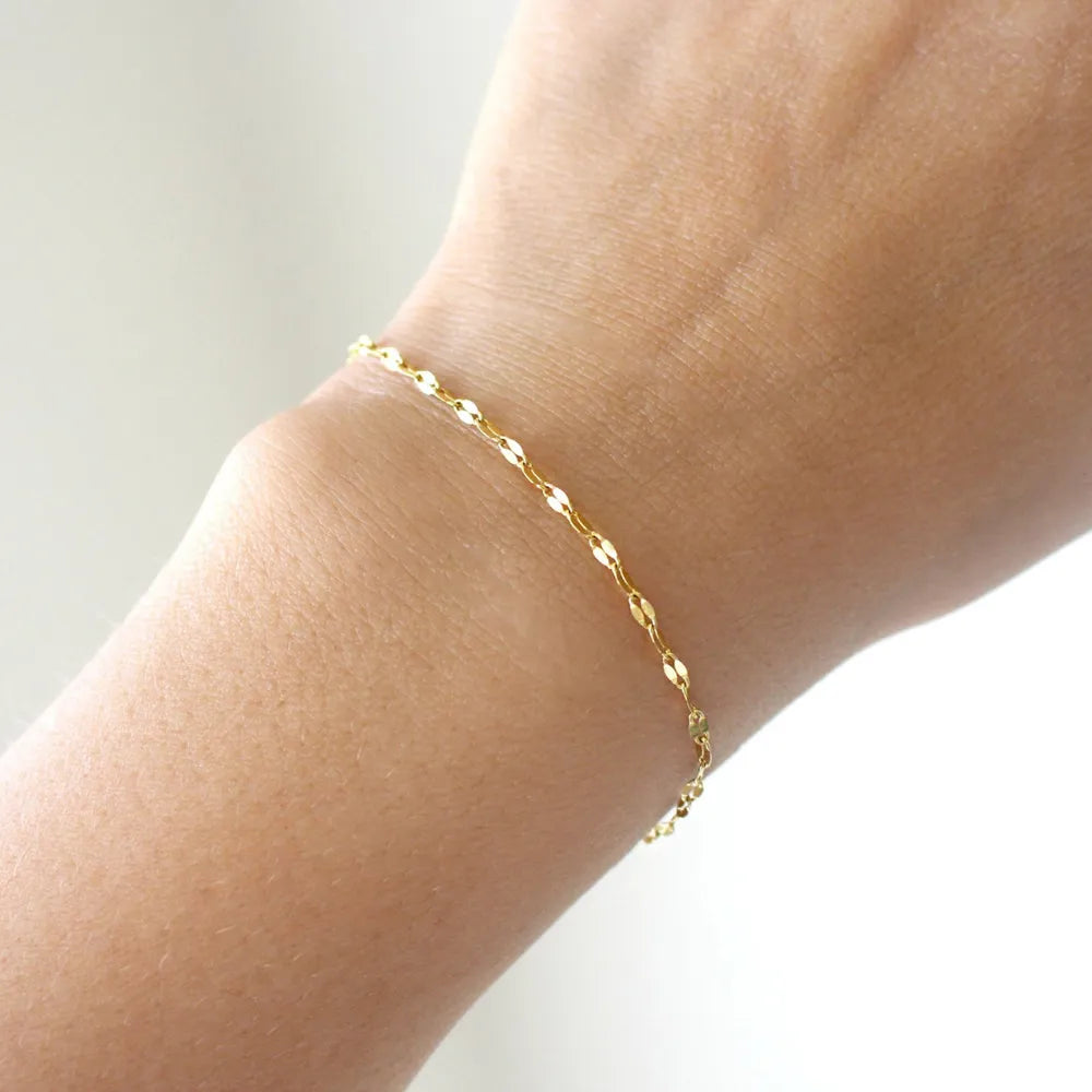 14K Gold Plated Chain Bracelets