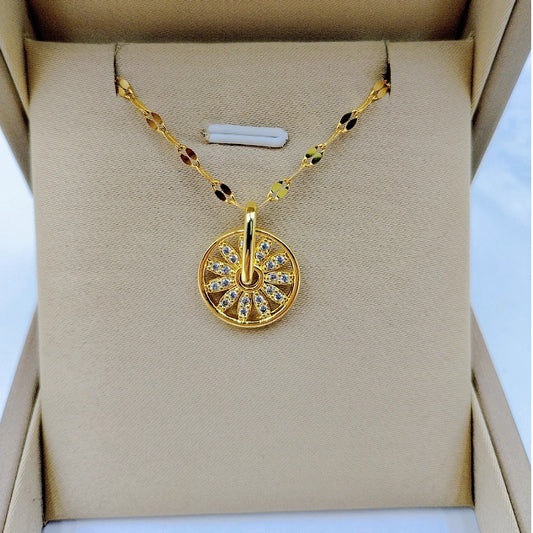 Exquisite Round Turnable Tire Necklace