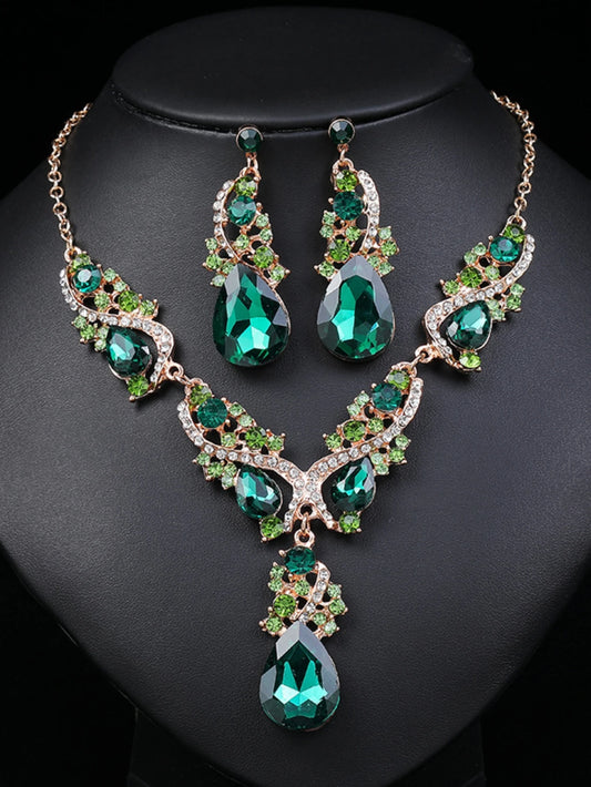 3pcs Green jewelry set