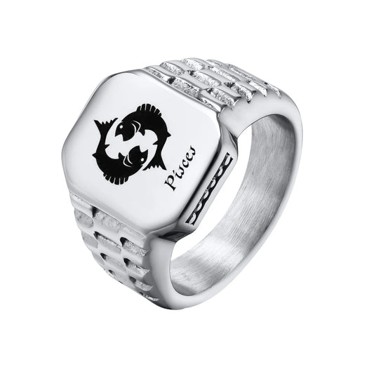 Zodiac Signet Rings for Men