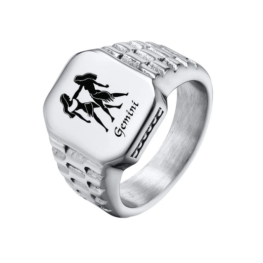 Zodiac Signet Rings for Men