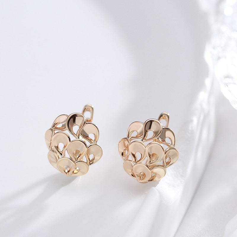 Hollow Flower Drop Earrings