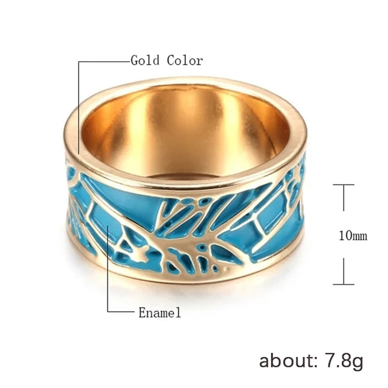 Blue Enamel Finger-ring