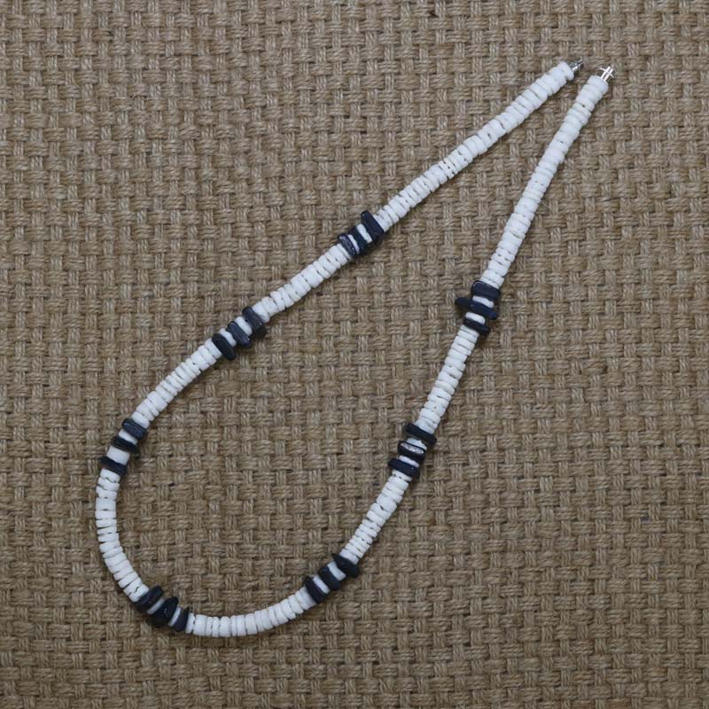 Natural Coconut Shell Surfer white Necklace