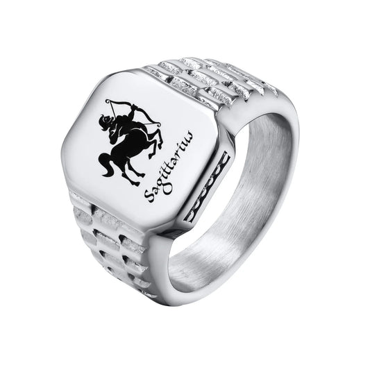 Zodiac Signet Rings for Men