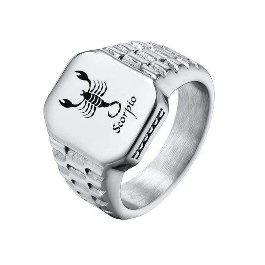 Zodiac Signet Rings for Men