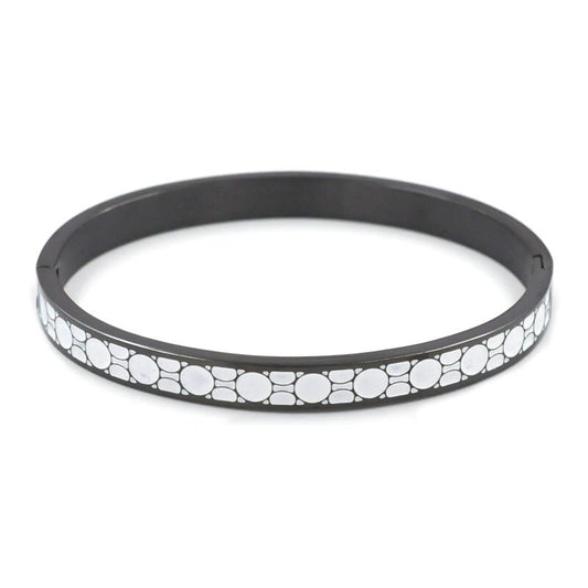 Black White Bangles Bracelets for Women