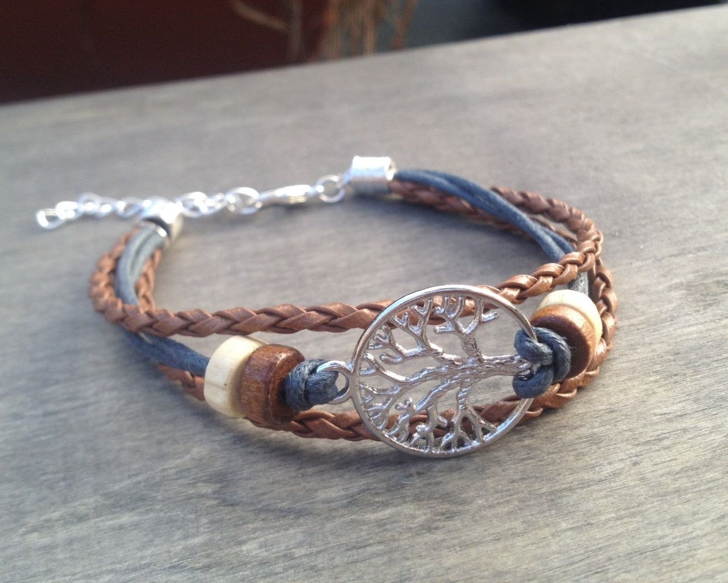 Multilayered rope wrapped Bracelet