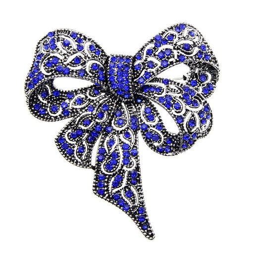 blue Bow Brooches