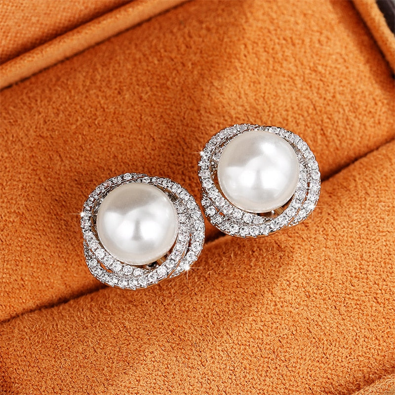 Simulated Pearl Earrings