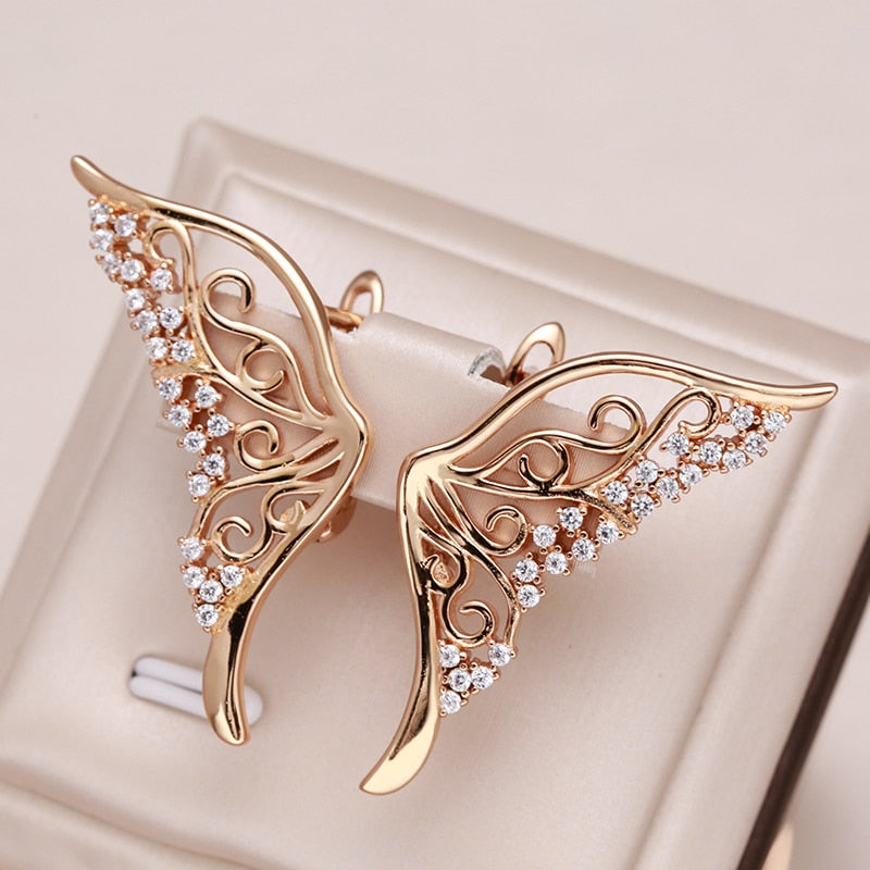 Rose Gold Hollow Butterfly Earring