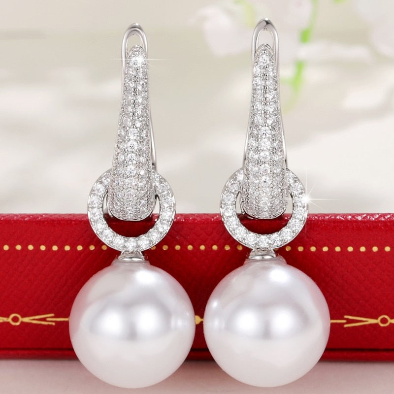 Simulated Pearl Earrings