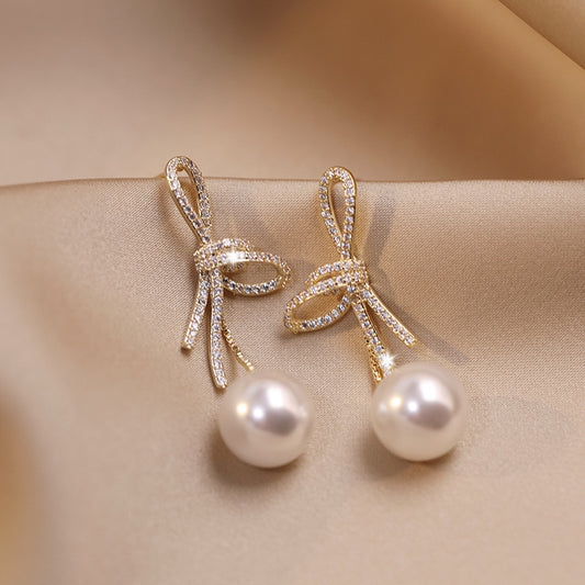 Micro Zircon Pearl's Earring