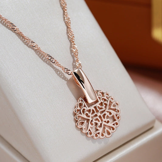 Rose Gold Color Geometric Necklaces